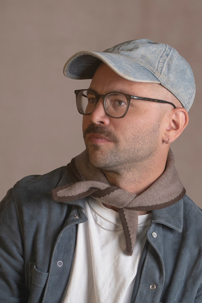 Pre-Order Style No. 302 - Border Diamond Scarf in Merino Wool